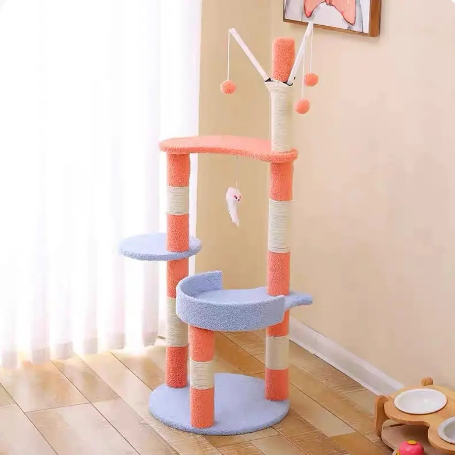 - Cat Tree Size 107x40x40cm ផ្ទះឆ្មា