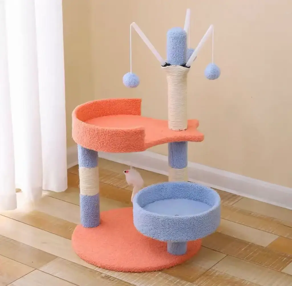 - Cat Tree Size 65x40x40cm ផ្ទះឆ្មា