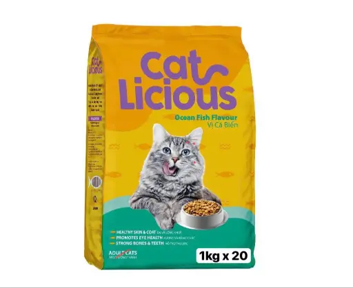 [B0000001847] - Cat Licious Dry Cat Food Adult Ocean Fish (1kgx20)